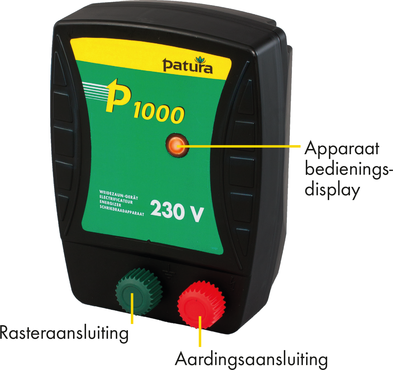 Patura P1000, schrikdraadapparaat voor 230 V stroomaansluiting