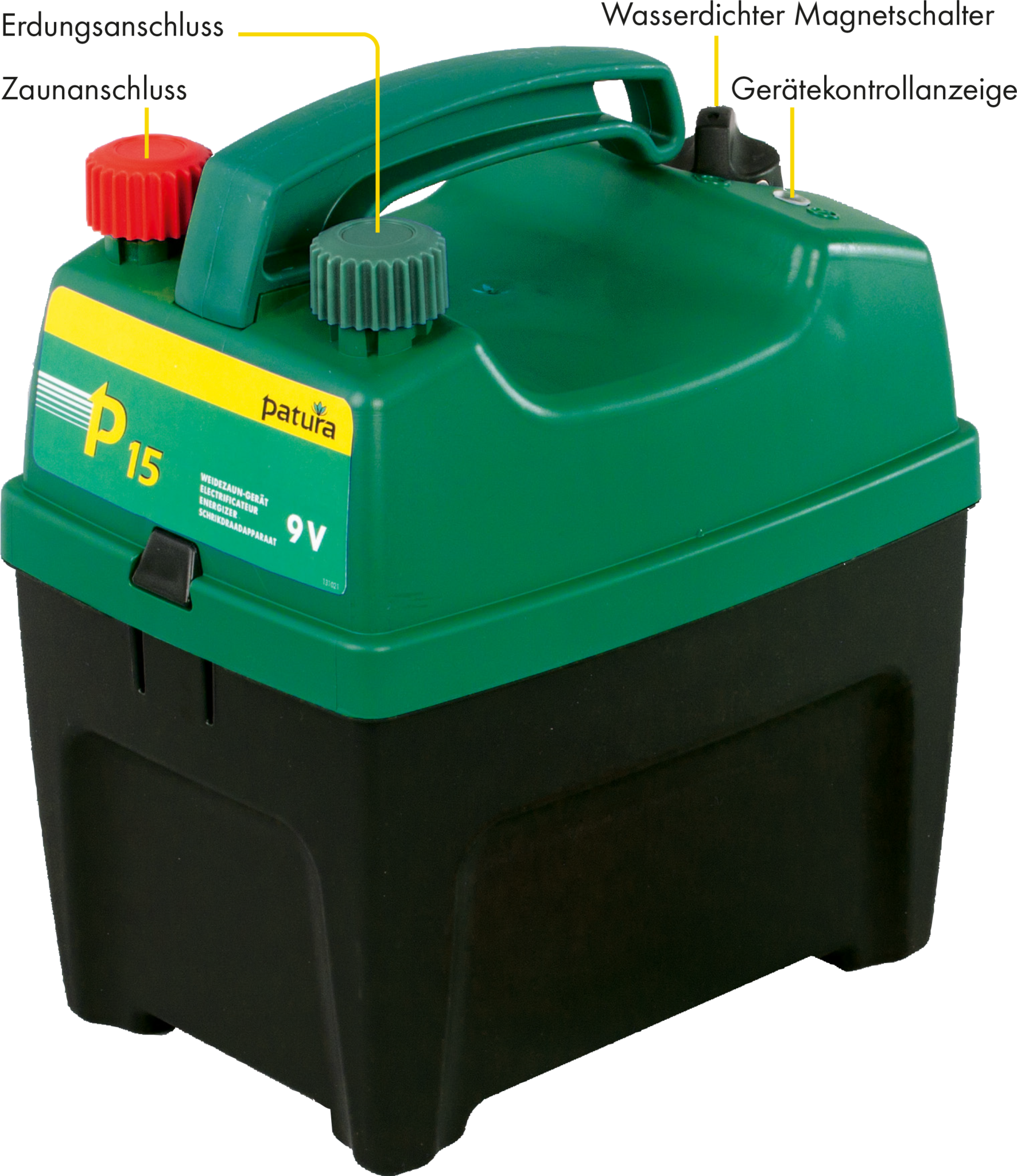 Patura P15, schrikdraadapparaat voor 9 V batterij