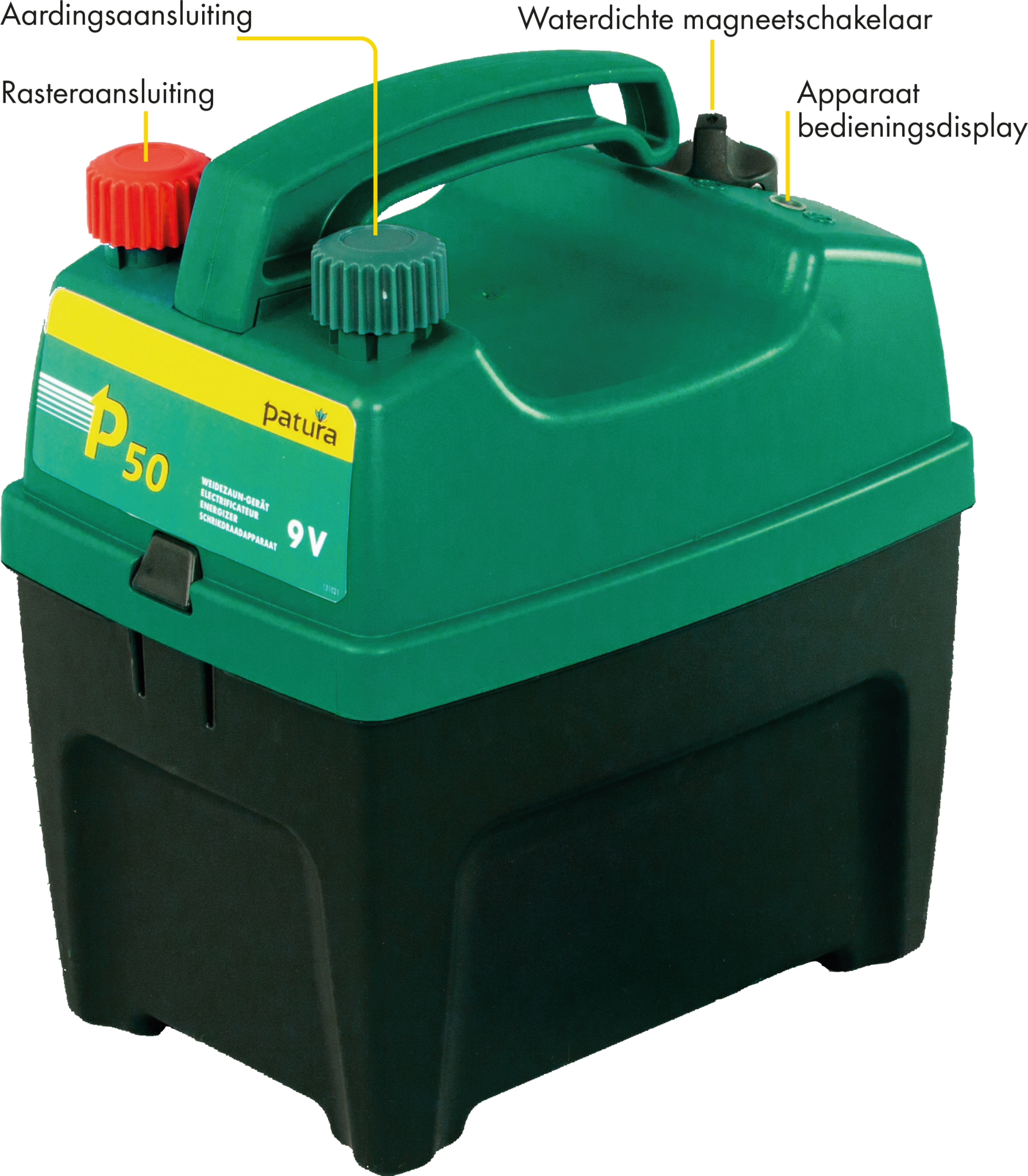 Patura P50, schrikdraadapparaat voor 9 V batterij