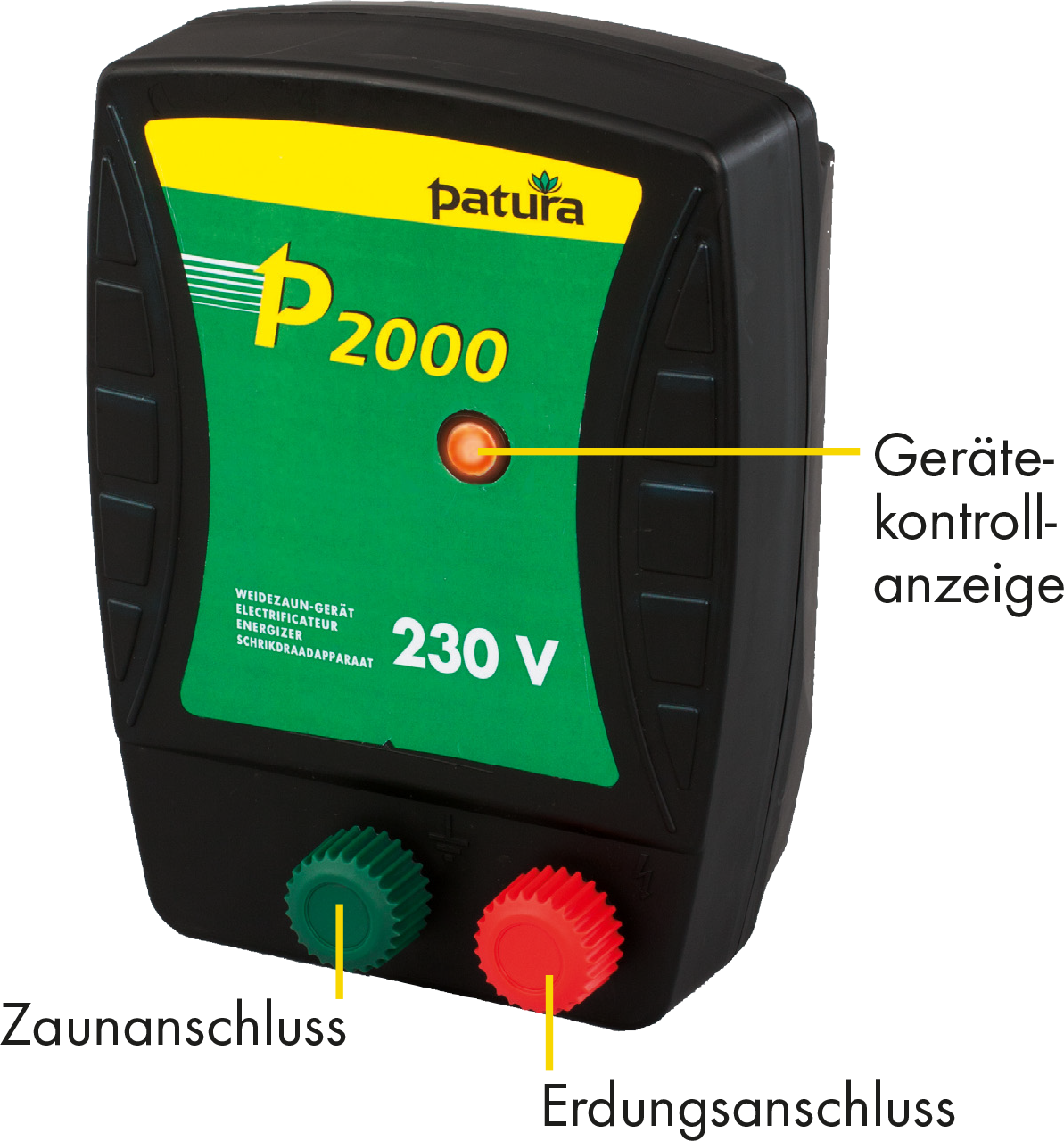 Patura P2000, multifunctionele schrikdapparaat voor 230V stroomaansluiting