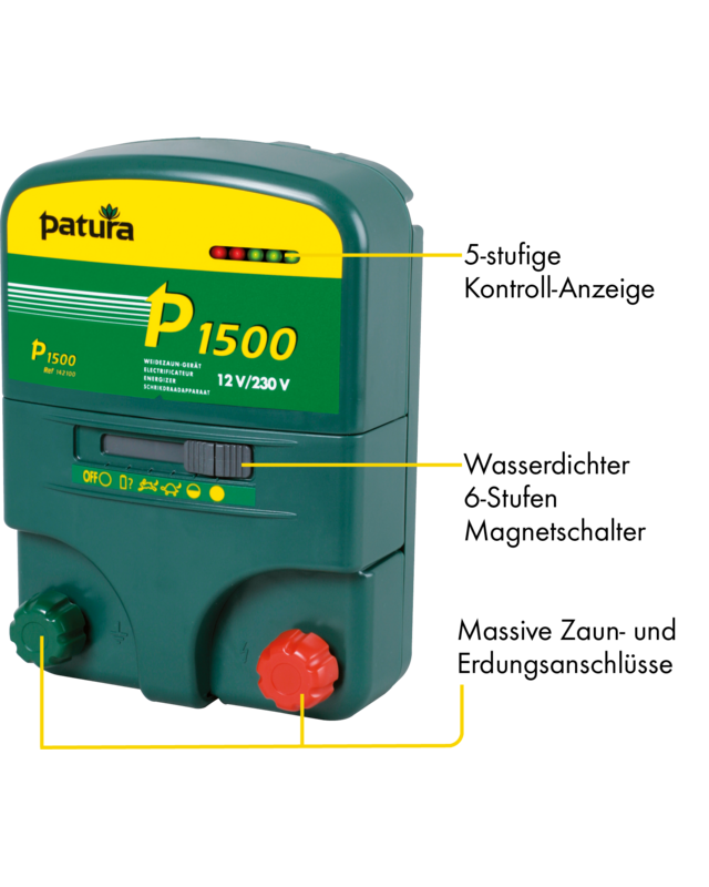 Patura P1500, multifunctionele schrikdapparaat 230V/ 12V