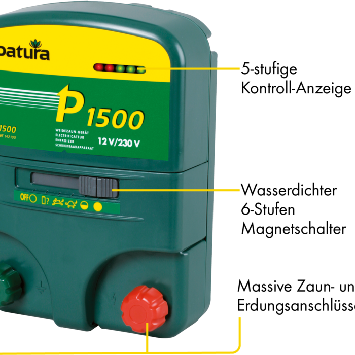 Patura P1500, multifunctionele schrikdapparaat 230V/ 12V