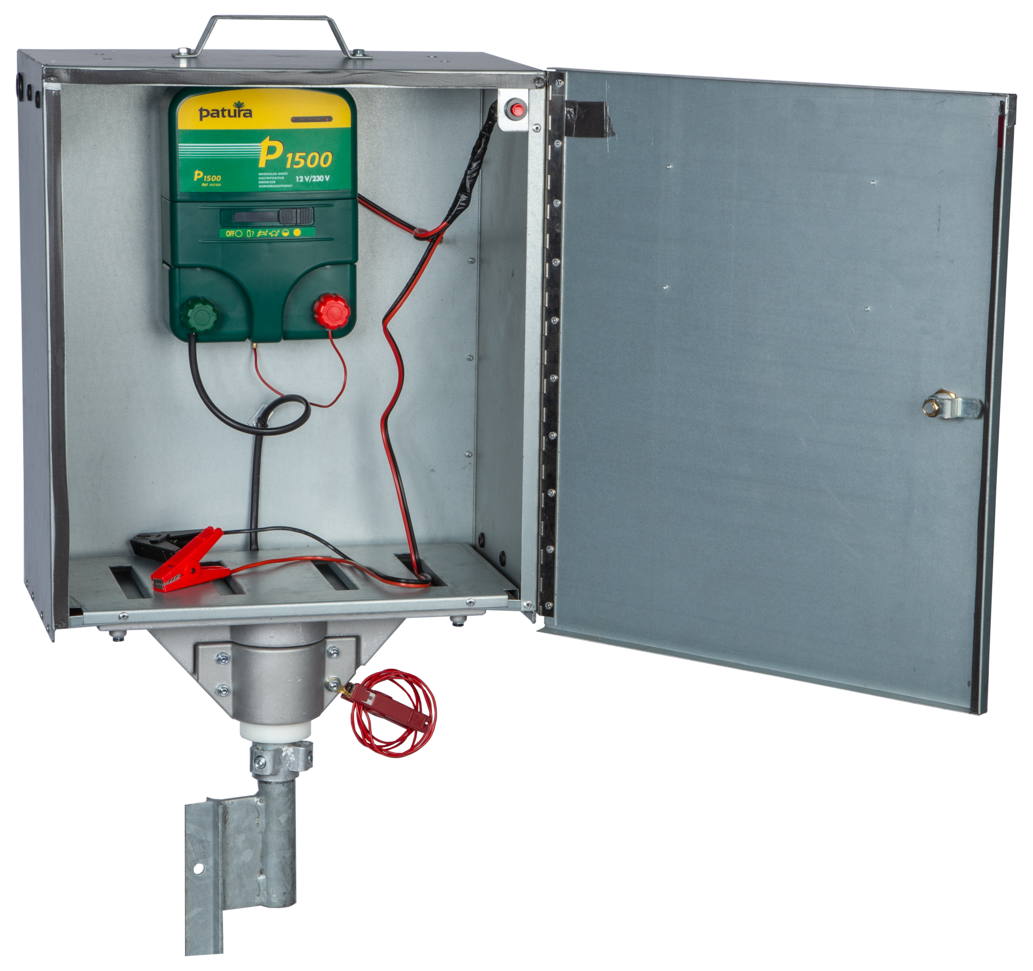 Patura P 1500 multifunctionele schrikdapparaat 230V/ 12V met veiligheidsbox en aardpen