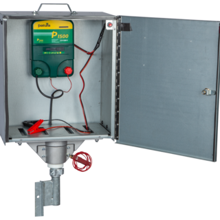 Patura Veiligheidsbox, met P 1500 Schrikdraadapparaat + zonnepaneel 20 watt + supervliesaccu 32 Ah