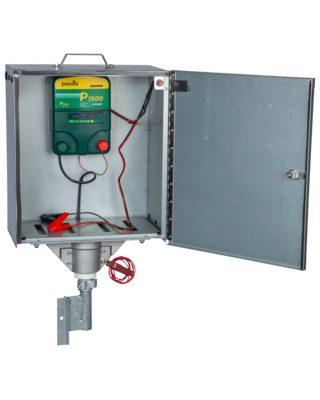 Patura Veiligheidsbox, met P 1500 Schrikdraadapparaat + zonnepaneel 20 watt + supervliesaccu 32 Ah