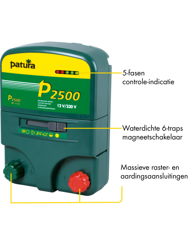 Patura P2500, multifunctionele schrikdapparaat 230V/ 12V