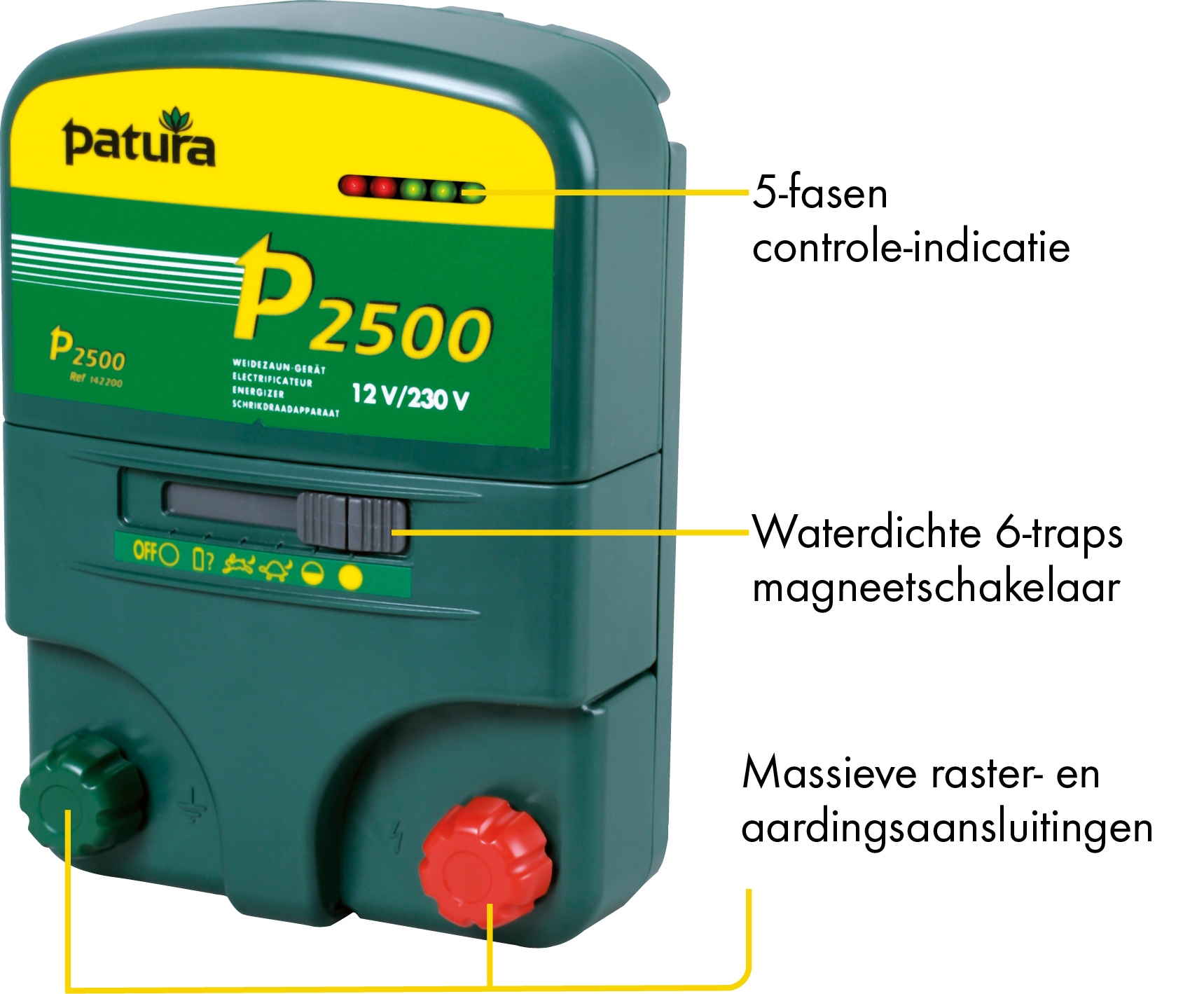 Patura P2500, multifunctionele schrikdapparaat 230V/ 12V