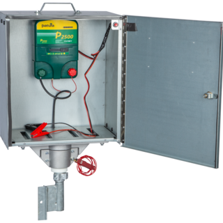 Patura Veiligheidsbox, met P 2500 schrikdraadapparaat + zonnepaneel 30 watt + supervlies accu 50 Ah