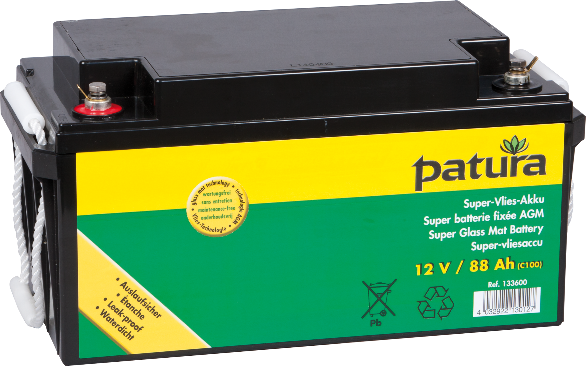 Patura Veiligheidsbox, met P 3500 Schrikdraadapparaat  + zonnepaneel 55 watt + supervlies accu 88 Ah