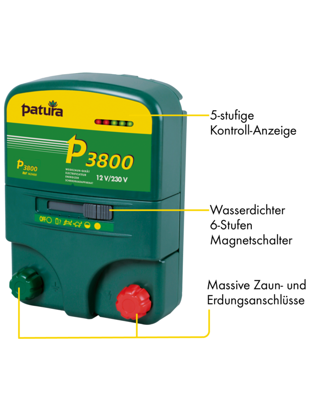 Patura P3800, multifunctionele schrikdapparaat 230V/12V