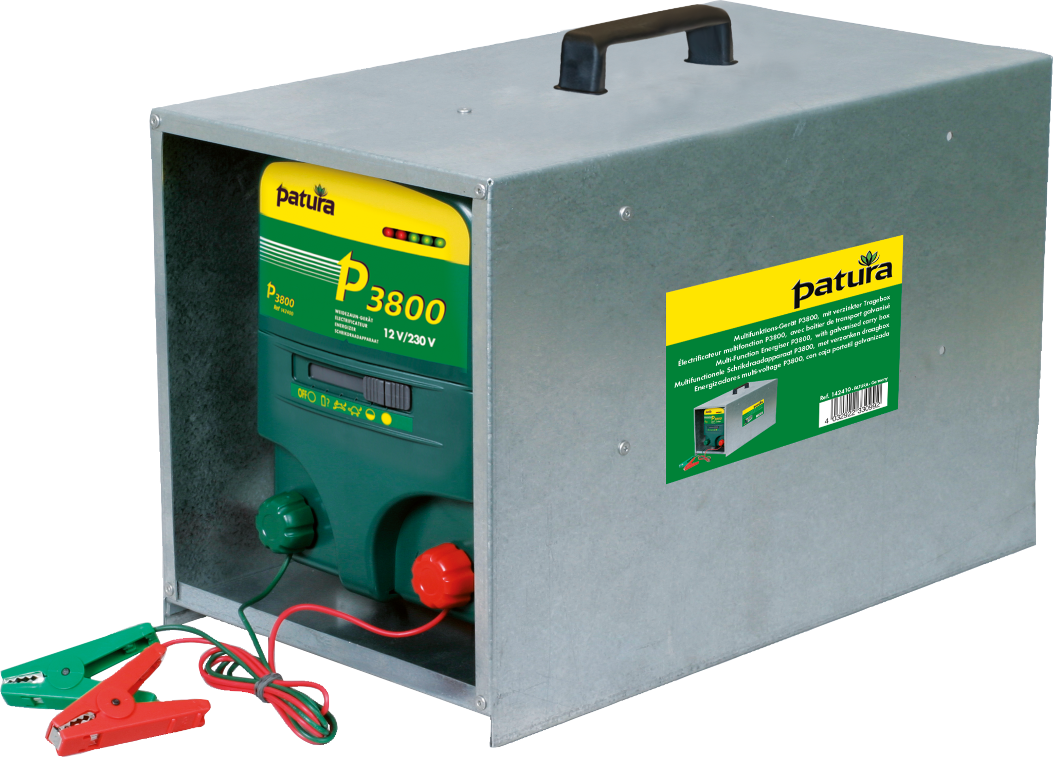 Patura P 3800 multifunctionele schrikdapparaat 230V/12V met draagbox