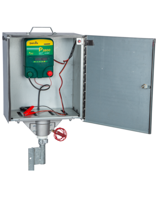 Patura Veiligheidsbox, met P 3800 Schrikdraadapparaat  + zonnepaneel 55 watt + supervlies accu 100 Ah