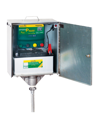 Patura Veiligheidsbox, met P 4600 Schrikdraadapparaat  + zonnepaneel 80 watt + supervlies accu 100 Ah