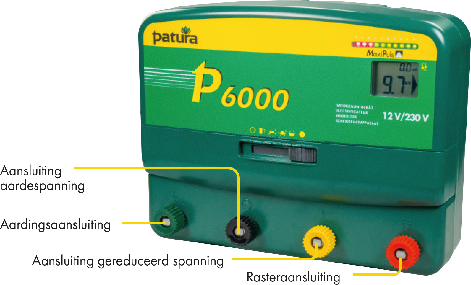 Patura P6000 multifunctionele apparaat 230V / 12V MaxiPuls-Technologie, 15 Joule