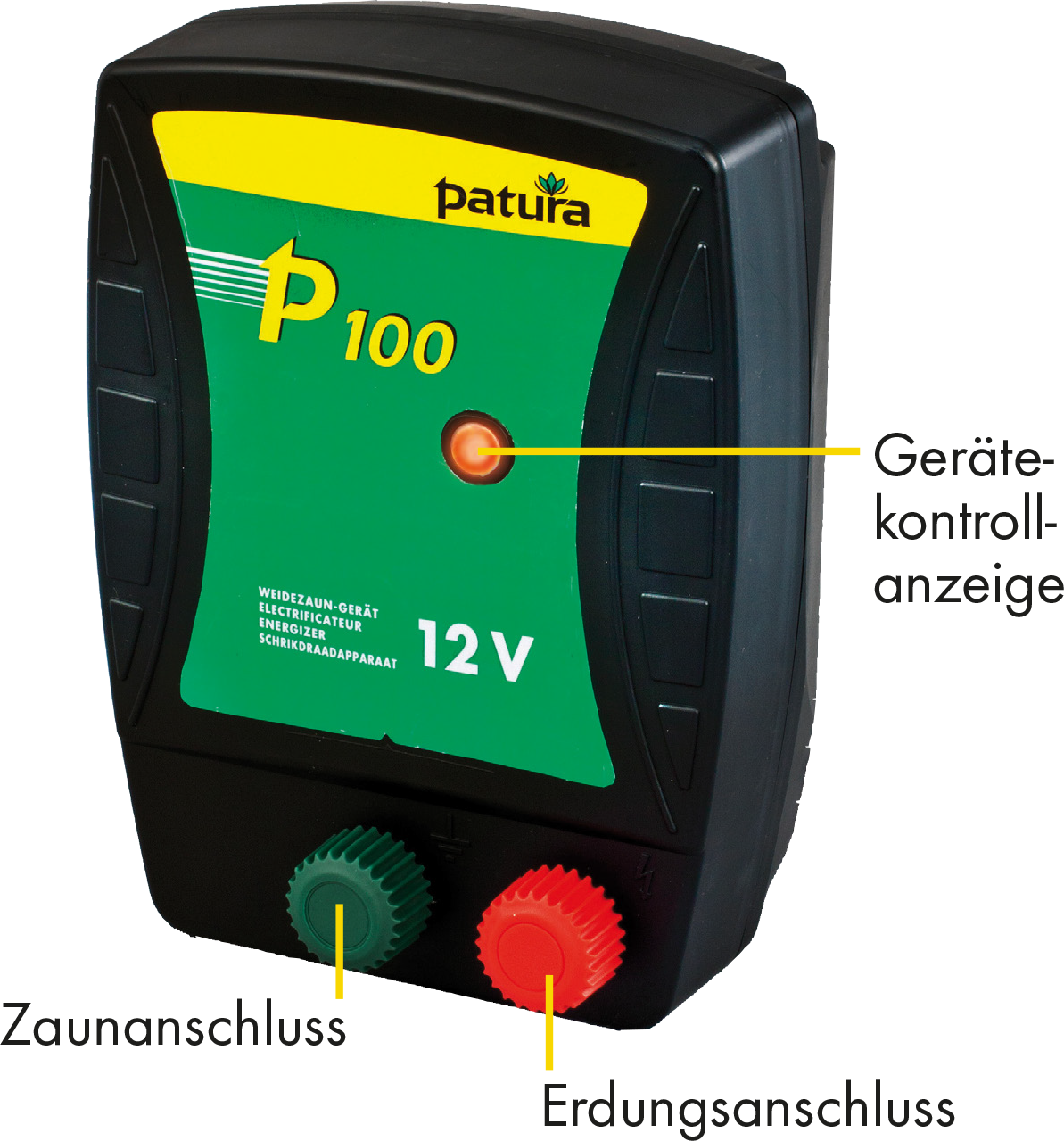 Patura P100, schrikdraadapparaat voor 12 V batterij