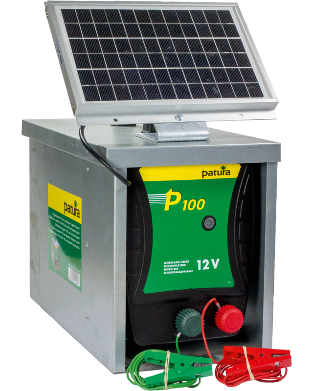 Patura P100 met 5 W Zonnepaneelmodule en draagbox compact