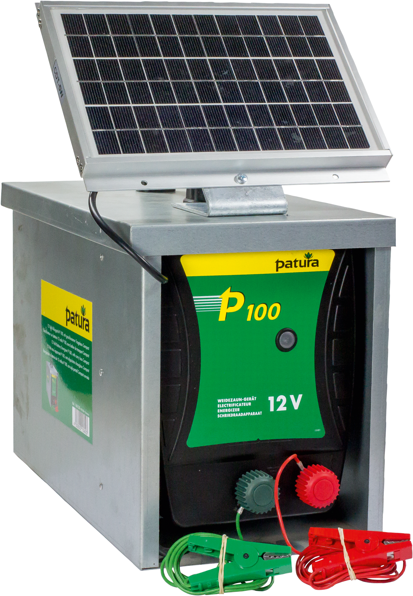 Patura P100 met 5 W Zonnepaneelmodule en draagbox compact