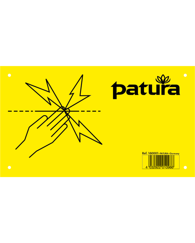 Patura Waarschuwingsbord, kunststof Symbool voor schrikdraad