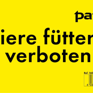 Patura Waarschuwingsbord kunststof  "verboden dieren te voeren" Duits