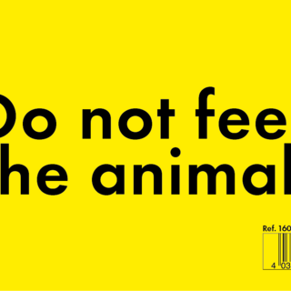 Patura Waarschuwingsbord kunststof  "verboden dieren te voeren" Engels