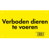 Waarschuwingsbord, kunststof Verboden dieren te voeren