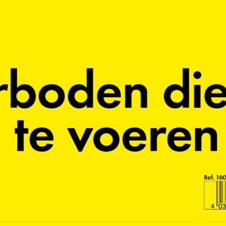 Patura Waarschuwingsbord kunststof  "verboden dieren te voeren" Nederlands