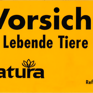 Patura Waarschuwingsbord kunststof "pas op levende dieren" Duits