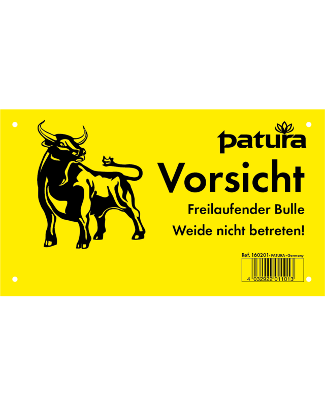 Patura Waarschuwingsbord, Vorsicht freilaufende Weide nicht betreten kunststof