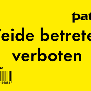 Patura Waarschuwingsbord kunststof  "weide betreden verboden" Duits