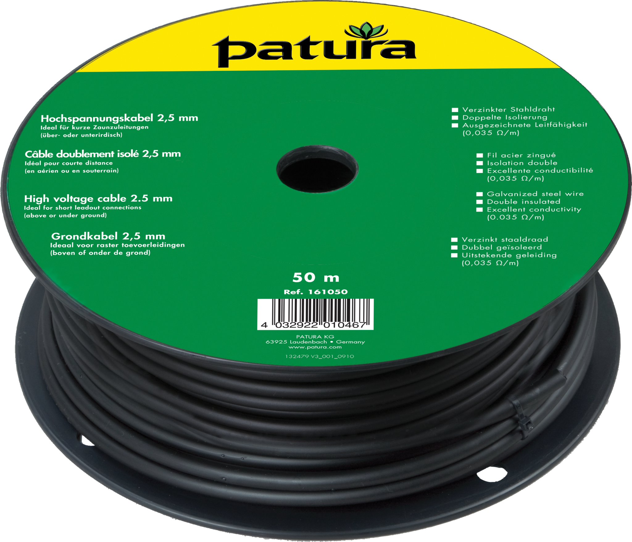 Patura Hoogspanning schrikdraadkabel 2,5 mm 25 m Rol