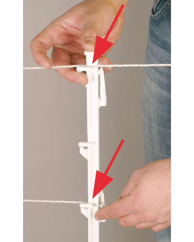 Patura DraaiFix kunststof paal, 1,05 m, wit 8 houders (10 stuks/pak)