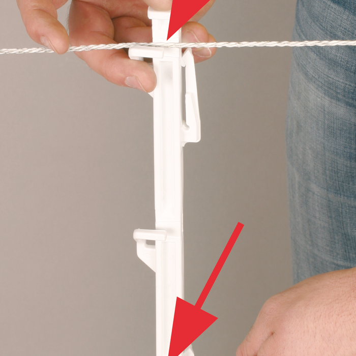 Patura DraaiFix kunststof paal, 1,05 m, wit 8 houders (10 stuks/pak)