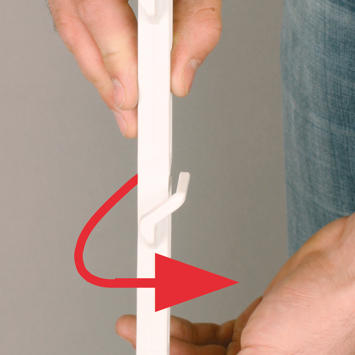 Patura DraaiFix kunststof paal, 1,05 m, wit 8 houders (10 stuks/pak)