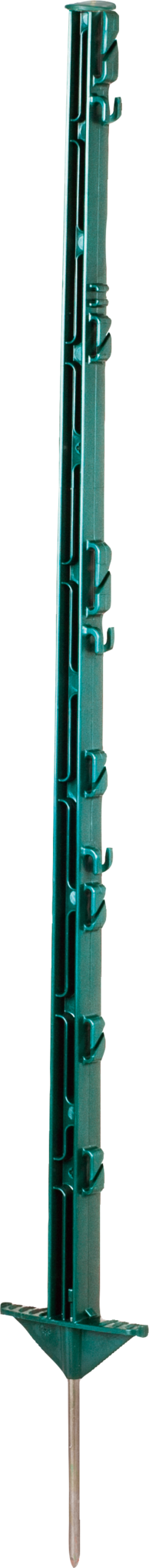 Patura Kunststof paal, groen, 1,05m, 7 draad- + 2 cordhouders, dubbele trede 10st