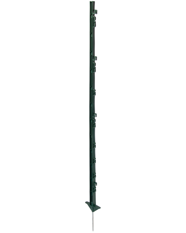 Patura Plastic Post, 1.25 m, 8 holders, fence height 1.05 m, green (qty 10/pack)