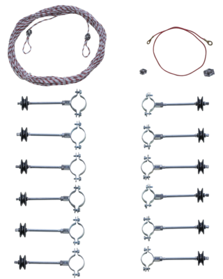 Patura Afstandsisolator poortset kuddebescherming, voor verstelbare Professioneel paarden-weiderasterpoorten