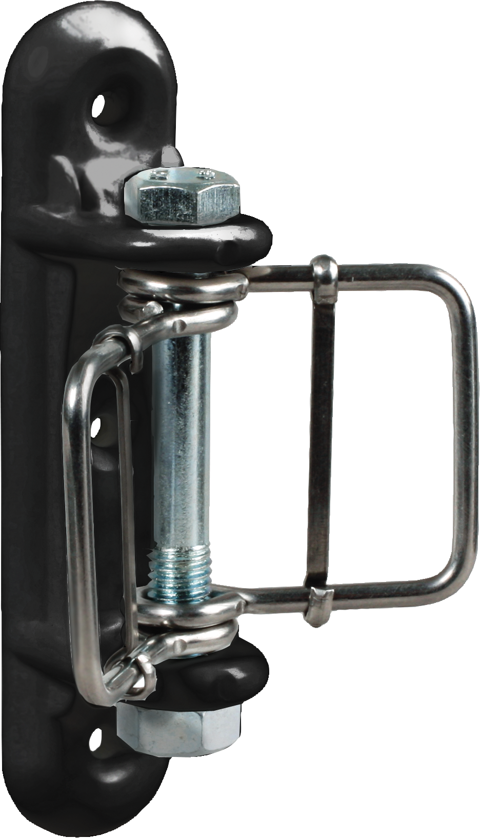 Patura Lint Hoekisolator, met 2 beugels Zwart, voor 40mm lint (pak a 3 stuk)