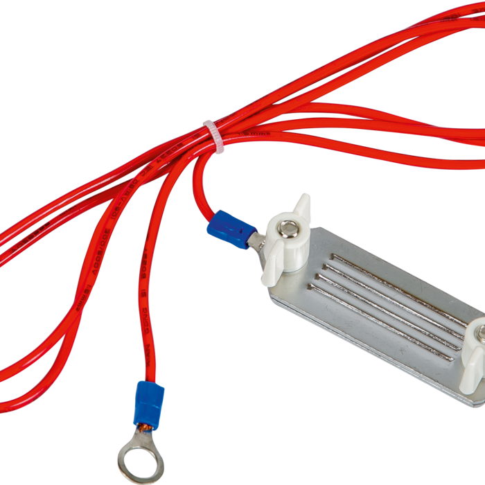 Patura Lintaansluitkabel B-band met rvs klemplaten 40mm,  8 mm ringogen