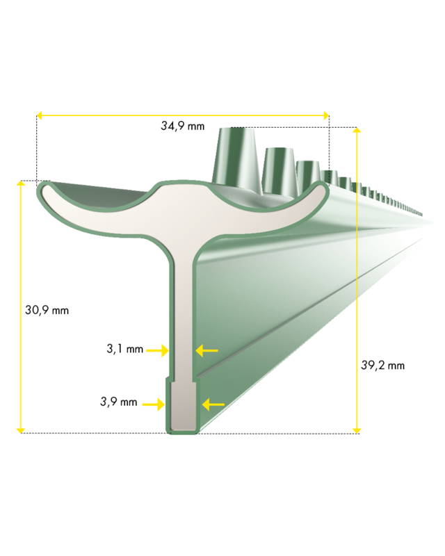 Patura T-paal, groen  gelakt 1,52m, 200 st. = 1 palet