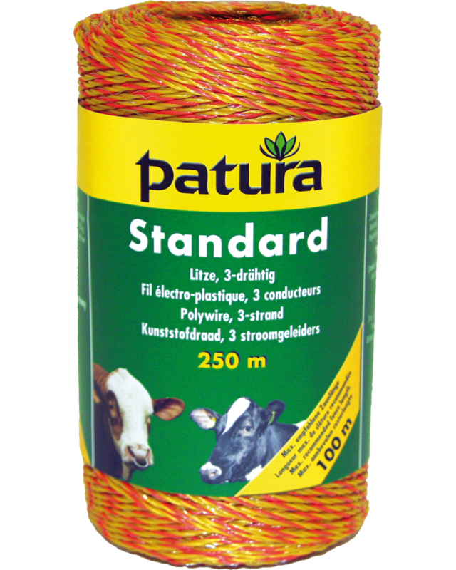 Patura Standaard kunststofdraad geel/oranje 250 m
