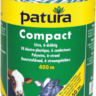 Patura Compact kunststofdraad, 400m, wit-groen