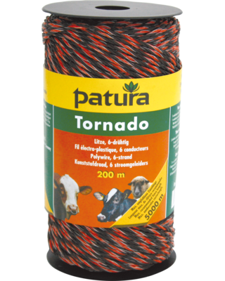 Patura Tornado kunststofdraad, 200m, bruin
