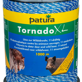 Patura Tornado XL kunststofdraad, 1000m, blauw-wit