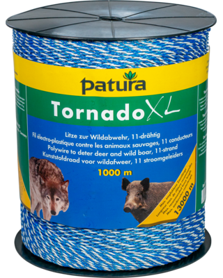 Patura Tornado XL kunststofdraad, 1000m, blauw-wit