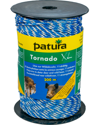 Patura Tornado XL kunststofdraad, 200m, blauw-wit