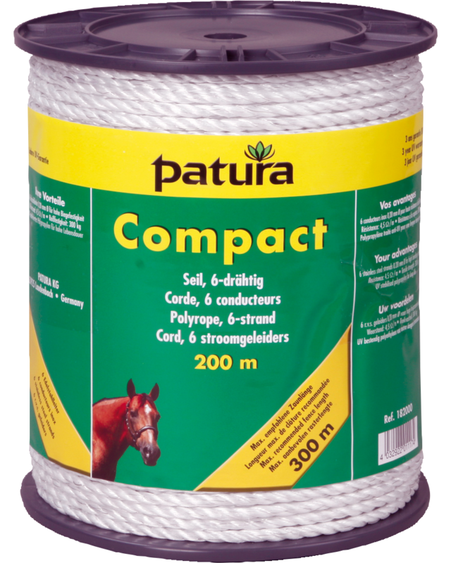 Patura Compact cord wit, 200m rol