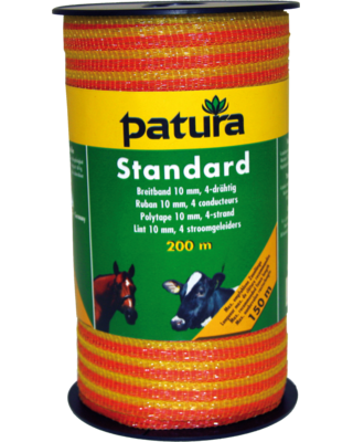 Patura Standaard lint 10mm, 200 m, geel-oranje