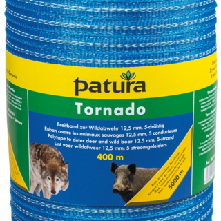Patura Tornado lint 12,5mm blauw 400m rol