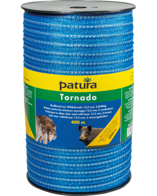 Patura Tornado lint 12,5mm blauw 400m rol