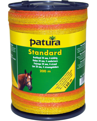 Patura Standaard lint 20mm, 200m, geel-oranje